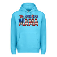 Ocean Blue all american mama zillion Premium Hoodie - Zillion Design Studio