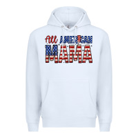 White all american mama zillion Premium Hoodie - Zillion Design Studio