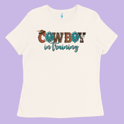 Cowboy In Training Ladies Tee Designed By Artiststas