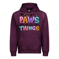 Mauve Wine paws and enjoy the little things Urban Hoodie - MaliasSmallBusiness