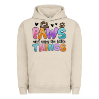 Pigment French Oak paws and enjoy the little things Urban Hoodie - MaliasSmallBusiness