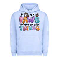 Pigment Grape Ice paws and enjoy the little things Urban Hoodie - MaliasSmallBusiness