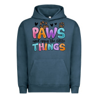 Pigment Midnight Navy paws and enjoy the little things Urban Hoodie - MaliasSmallBusiness