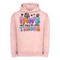 Pigment Salmon paws and enjoy the little things Urban Hoodie - MaliasSmallBusiness