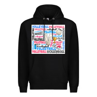 Black volleyball Premium Hoodie - Zillion Design Studio