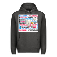 Charcoal Heather volleyball Premium Hoodie - Zillion Design Studio