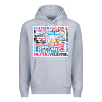 Heather Grey volleyball Premium Hoodie - Zillion Design Studio