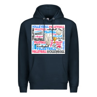 Navy volleyball Premium Hoodie - Zillion Design Studio