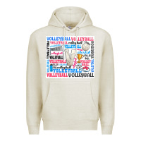 Oatmeal Heather volleyball Premium Hoodie - Zillion Design Studio