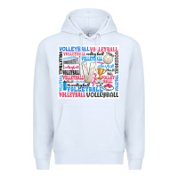 White volleyball Premium Hoodie - Zillion Design Studio