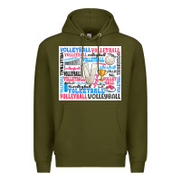 Army Green volleyball Premium Hoodie - Zillion Design Studio