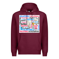 Burgundy volleyball Premium Hoodie - Zillion Design Studio