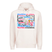 Pale Pink volleyball Premium Hoodie - Zillion Design Studio