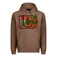 Chestnut Merry Christmas Y'all Boots Premium Hoodie - RanaPortraitStore