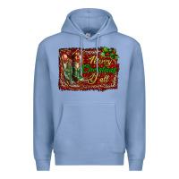 Colony Blue Merry Christmas Y'all Boots Premium Hoodie - RanaPortraitStore