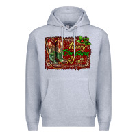 Heather Grey Merry Christmas Y'all Boots Premium Hoodie - RanaPortraitStore