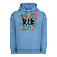 Pigment Pebble Blue sassy little soul smiley Urban Hoodie - MaliasSmallBusiness