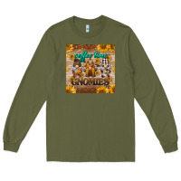 Army Green coffee time gnomies mug coaster Long Sleeve Tee - BarkalooDesign