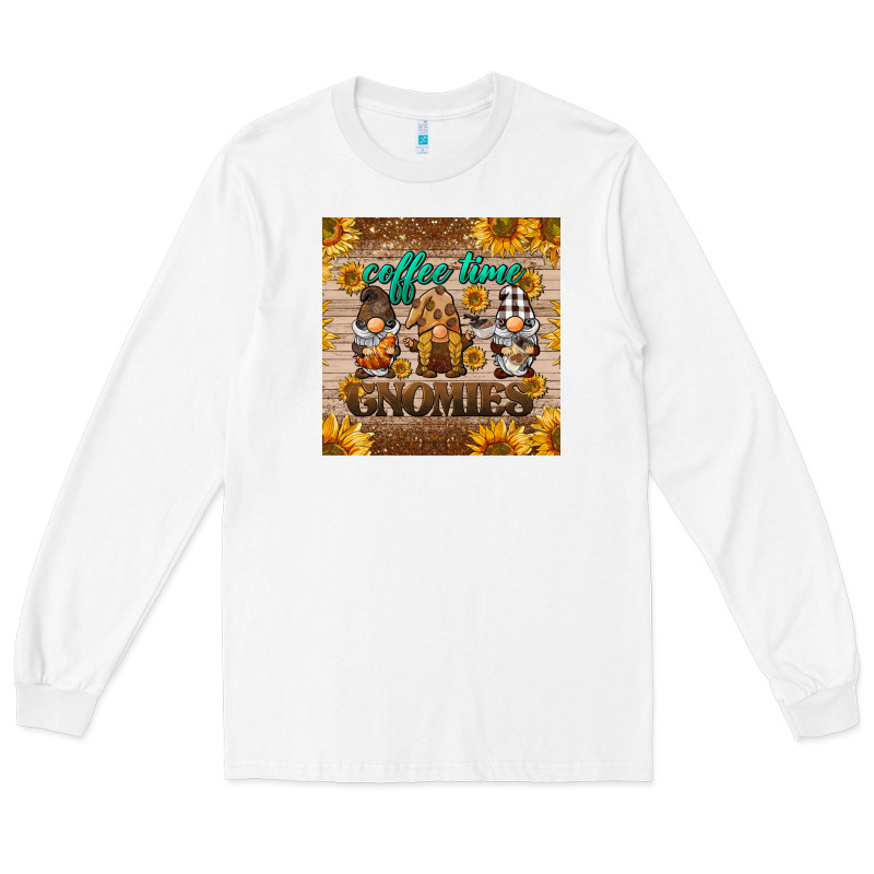 Coffee Time Gnomies Mug Coaster Long Sleeve Tee by BarkalooDesign | Teevron