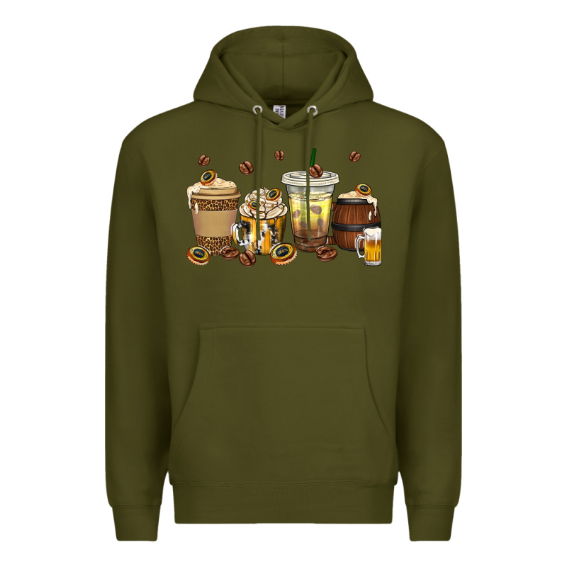Beer Coffee Cups Premium Hoodie by texasbilliewilder | Teevron