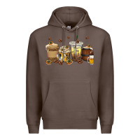Coffee beer coffee cups Premium Hoodie - texasbilliewilder
