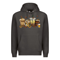 Smoke beer coffee cups Premium Hoodie - texasbilliewilder