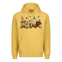 Antique Gold beer coffee cups Premium Hoodie - texasbilliewilder