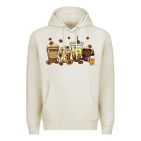 Oatmeal Heather beer coffee cups Premium Hoodie - texasbilliewilder