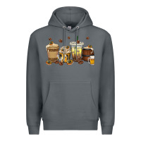 Rock beer coffee cups Premium Hoodie - texasbilliewilder