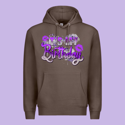Purple Its My Birthday Premium Hoodie Designed By Zillion Design Studio