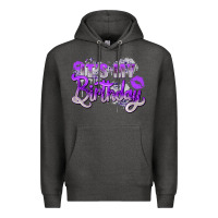 Charcoal Heather purple its my birthday Premium Hoodie - Zillion Design Studio