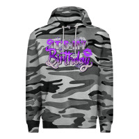 Slate Camo purple its my birthday Premium Hoodie - Zillion Design Studio