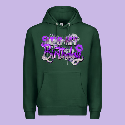 Purple Its My Birthday Premium Hoodie Designed By Zillion Design Studio