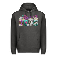 Charcoal Heather blessed coffee cups Premium Hoodie - texasbilliewilder