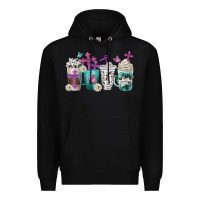Black blessed coffee cups Premium Hoodie - texasbilliewilder