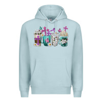 Blue Mist blessed coffee cups Premium Hoodie - texasbilliewilder