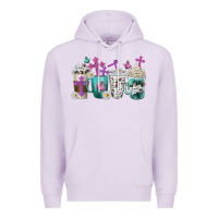Lilac blessed coffee cups Premium Hoodie - texasbilliewilder