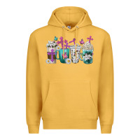 Mustard blessed coffee cups Premium Hoodie - texasbilliewilder