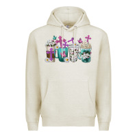 Oatmeal Heather blessed coffee cups Premium Hoodie - texasbilliewilder
