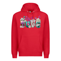 Red blessed coffee cups Premium Hoodie - texasbilliewilder