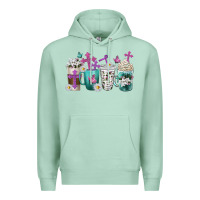 Seafoam blessed coffee cups Premium Hoodie - texasbilliewilder