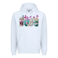 White blessed coffee cups Premium Hoodie - texasbilliewilder