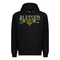 Black blessed life western Premium Hoodie - texasbilliewilder