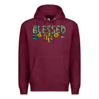 Burgundy blessed life western Premium Hoodie - texasbilliewilder