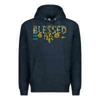 Navy blessed life western Premium Hoodie - texasbilliewilder