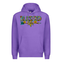 Purple blessed life western Premium Hoodie - texasbilliewilder