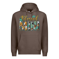 Coffee blessed mini with leopard and aztec Premium Hoodie - texasbilliewilder