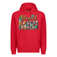 Red blessed mini with leopard and aztec Premium Hoodie - texasbilliewilder