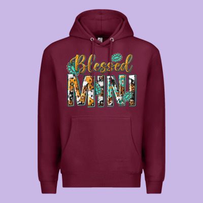 Premium Hoodie blessed mini with leopard and aztec