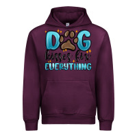 Mauve Wine dog kisses fix everything Urban Hoodie - MaliasSmallBusiness